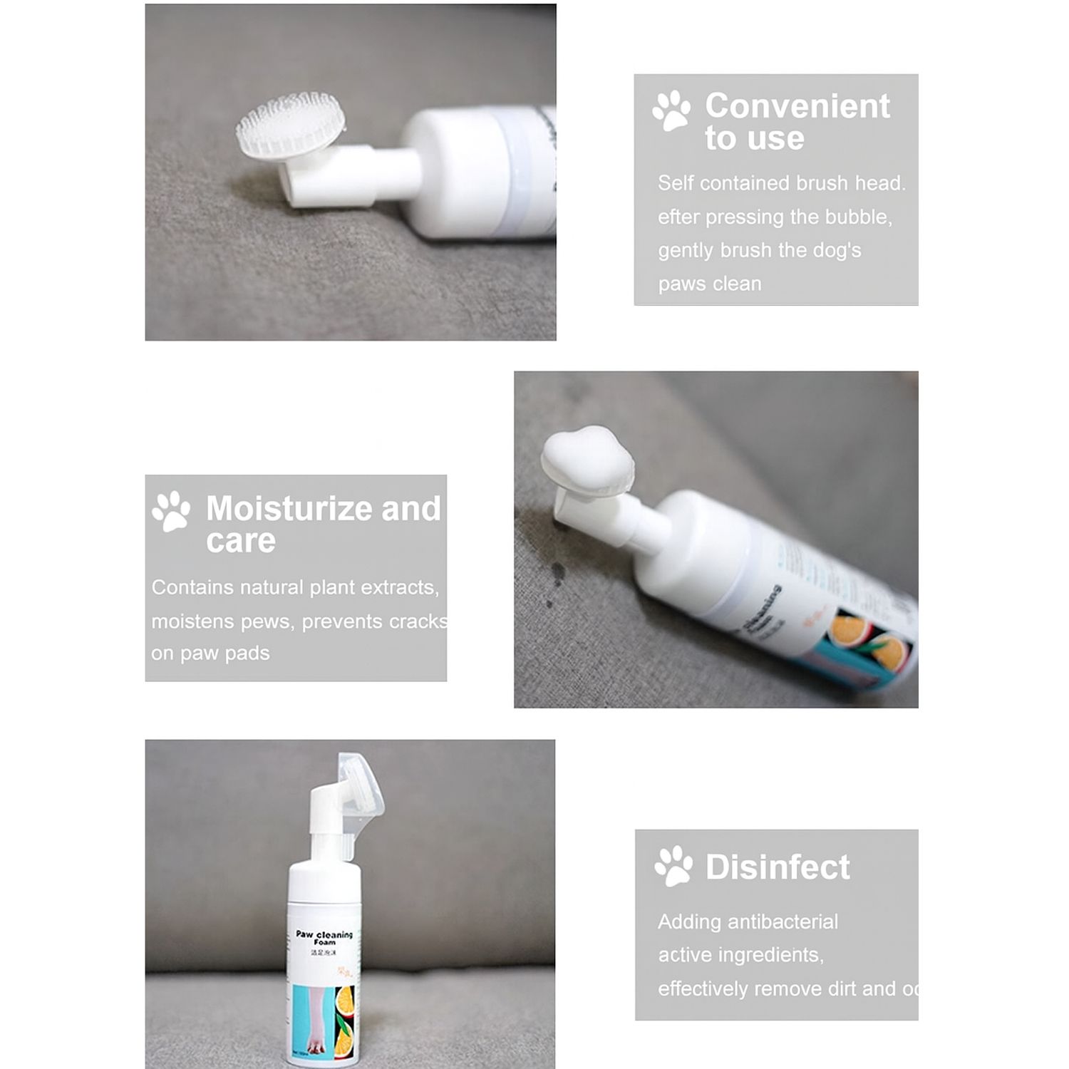 French Bulldog Pawspark Frenchie Cleaning Foam – Moisturizing No Rinse