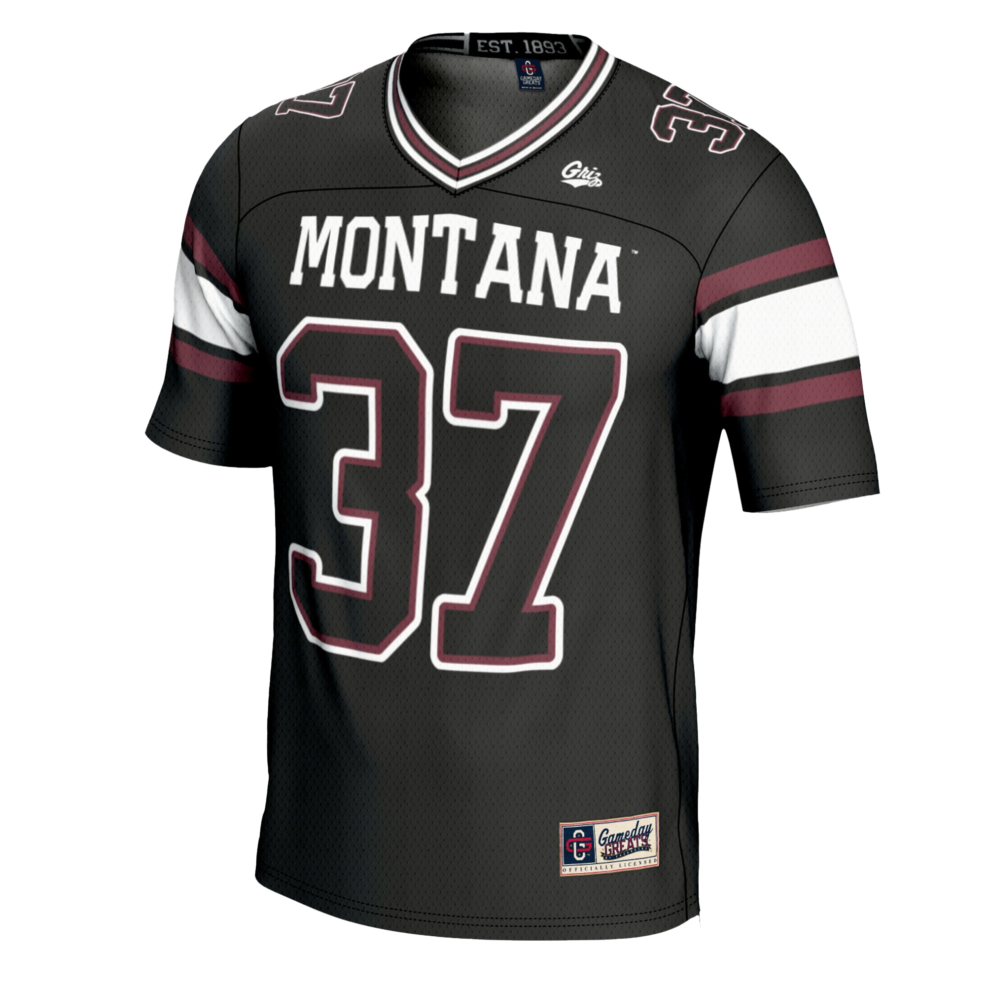 #37 Montana Grizzlies GameDay Greats Football Jersey?�C Black