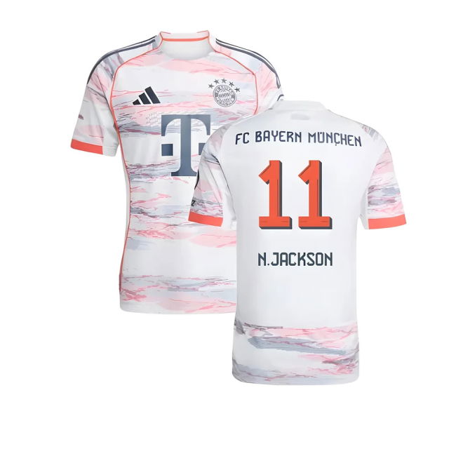 2025-2026 Bayern Away Soccer Shirt (N.Jackson 11) | Moisture Wicking