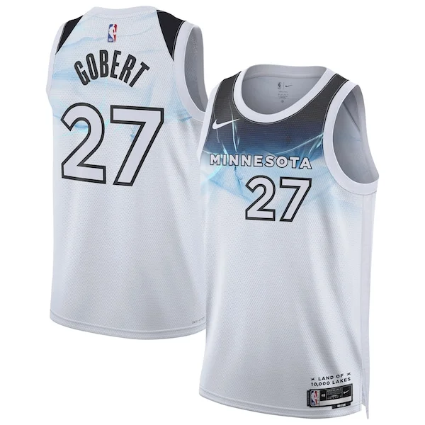 Rudy Gobert MIN Professional Basketball Jersey - White - Fan Favorite