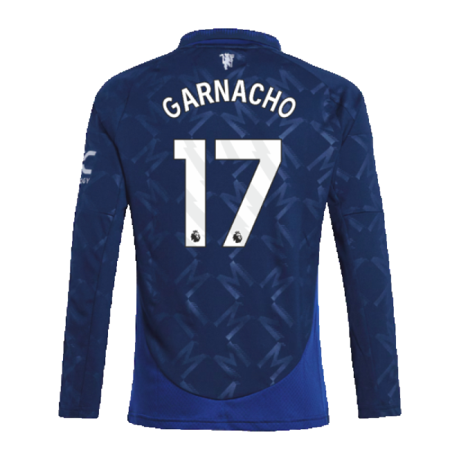 Premium 2024-2025 Man Utd Long Sleeve Away Shirt (kids) (garnacho 17