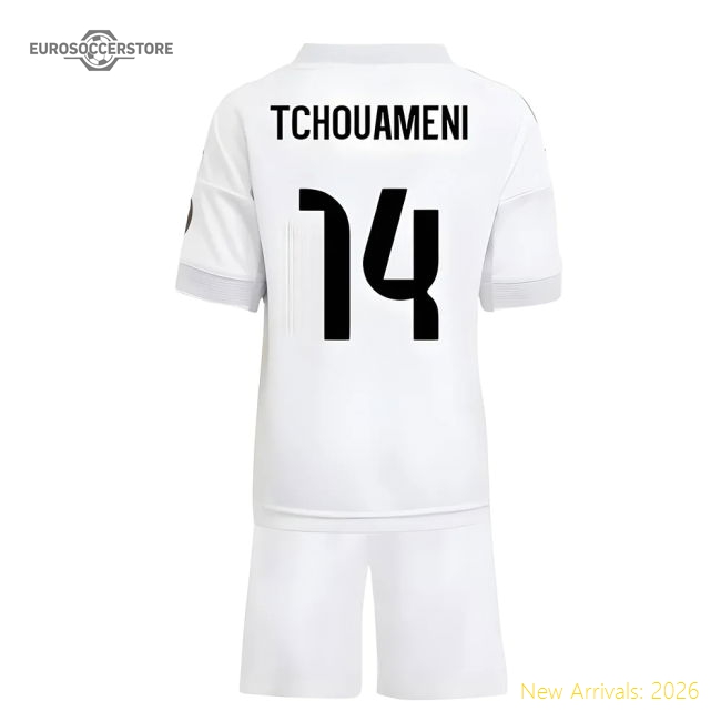 Genuine 2025-2026 Real Madrid Home Mini Kit (Tchouameni 14)