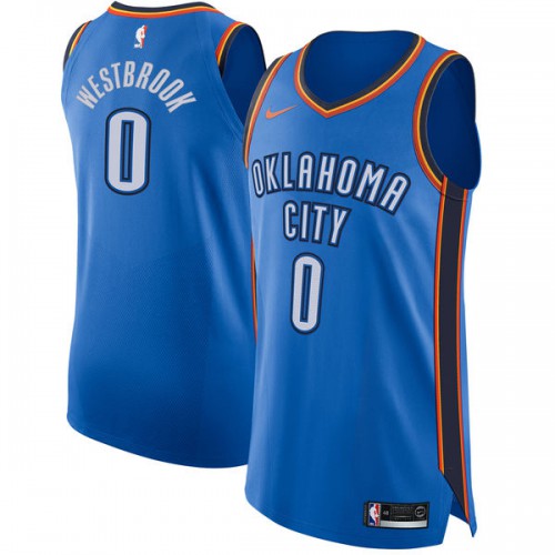 Russell OKC #0 Authentic Style Replica Jersey Athletic Fit Basketball