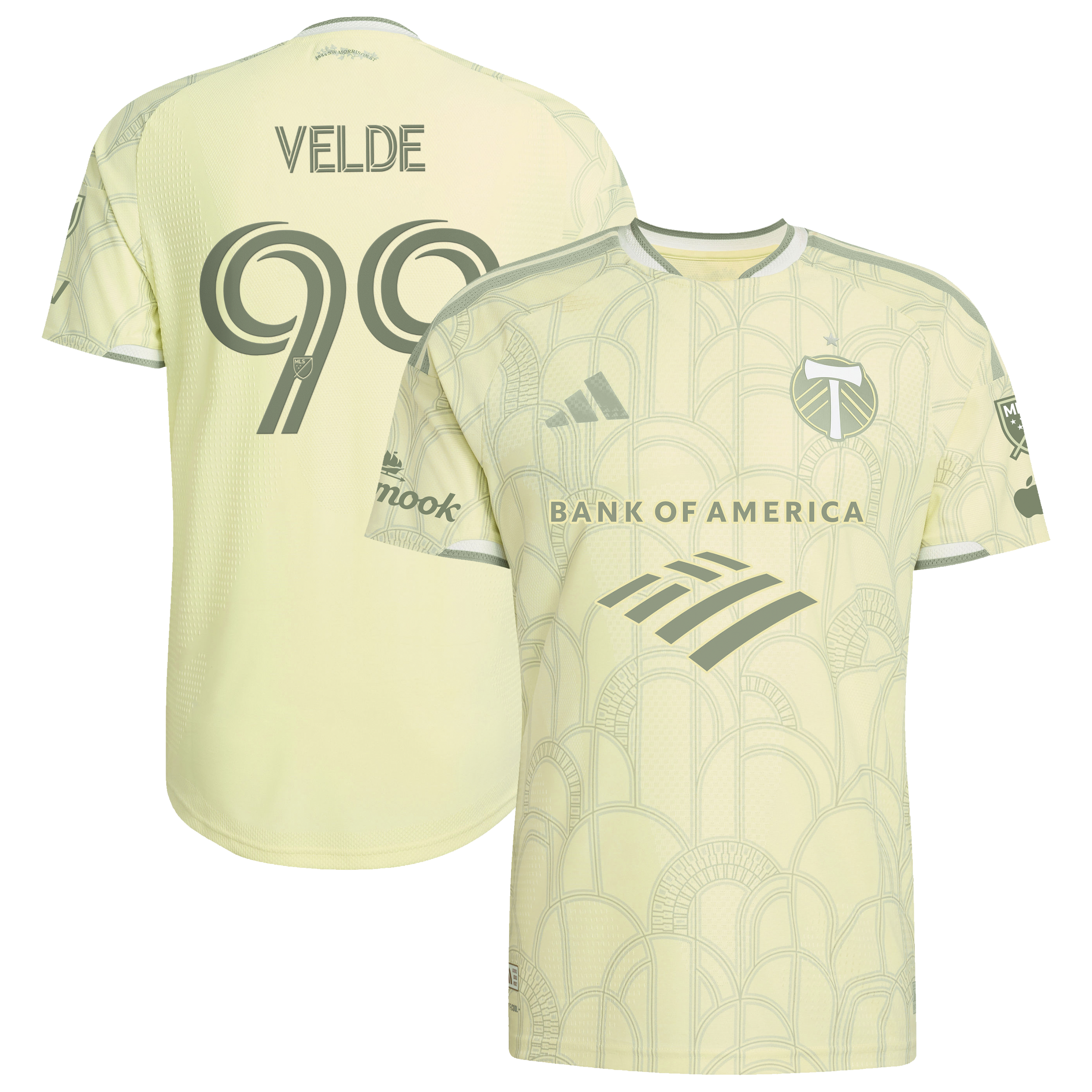 [SJH] Kristoffer Velde Portland Timbers 2026 Civic Stadium Kit On-Field Authentic Patch Jersey - Yellow