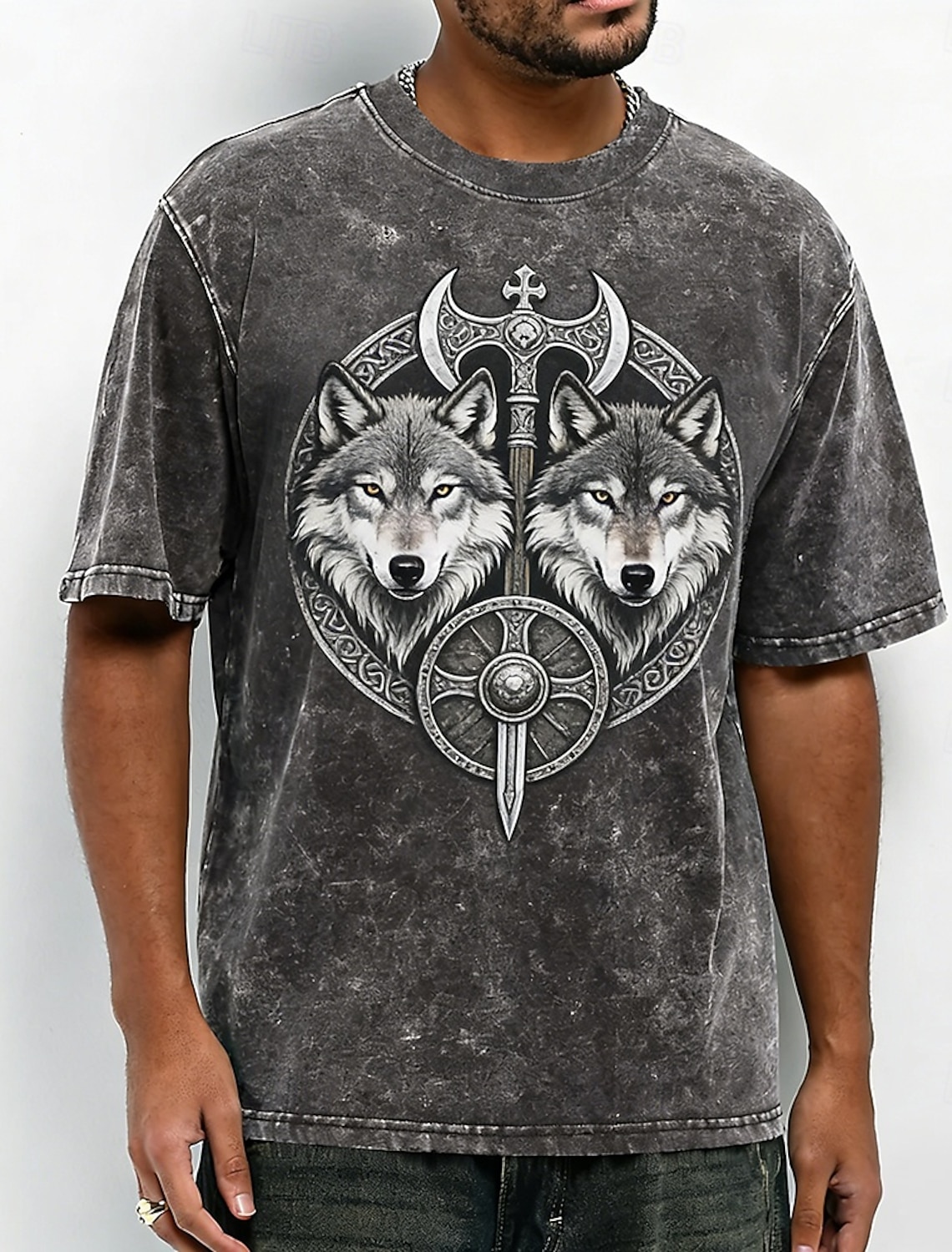 Men's Animal T Shirt Short Sleeve T shirt 3D Print Crew Neck Shirt Funny Casual Daily Street Khaki Light Grey Army Green Summer Spring Clothing Apparel S M L XL 2XL 3XL