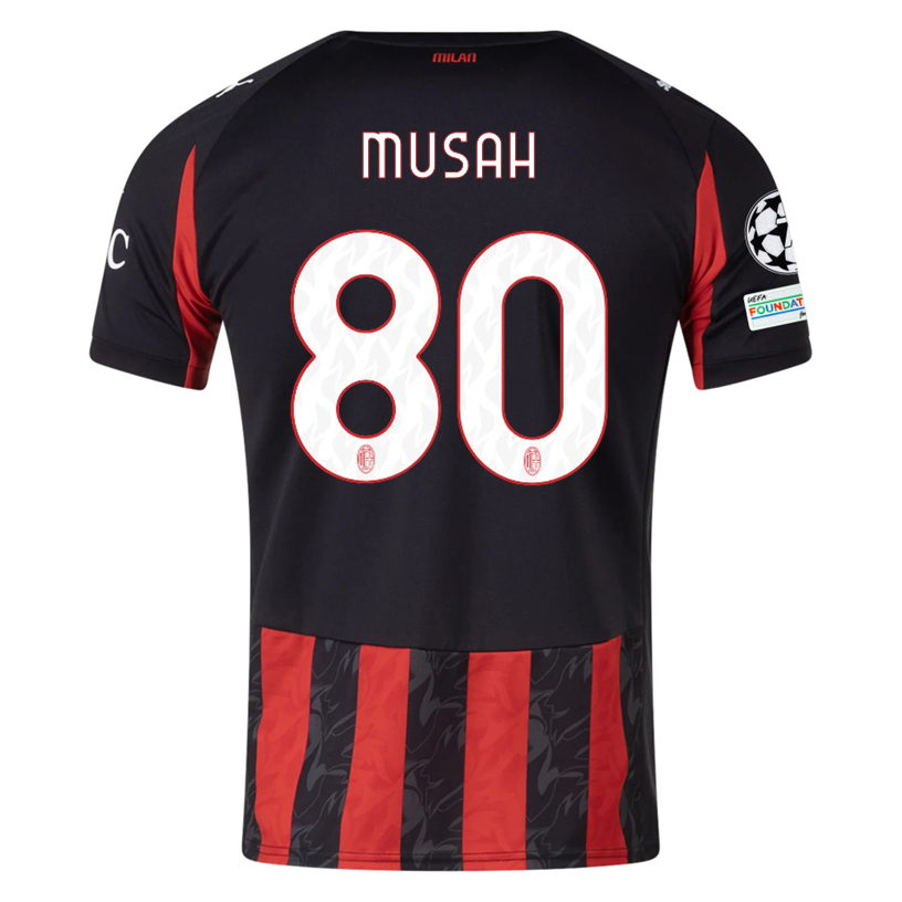 AC Milan Patches 2025-2026 UCL Home Jersey – Authentic Shirt