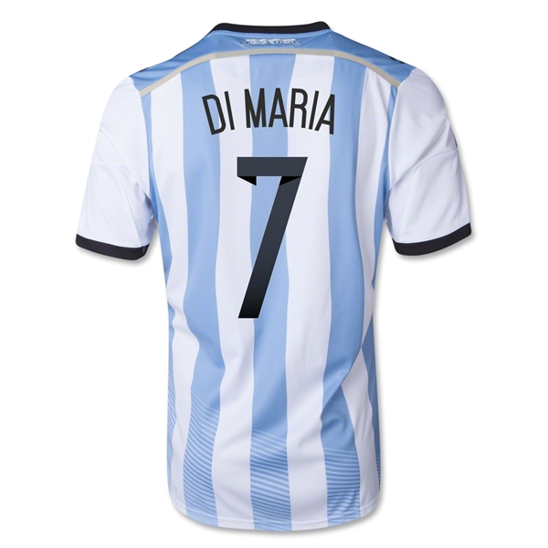 2014 Argentina 7 DI MARIA Home Soccer Jersey Shirt - Official Replica
