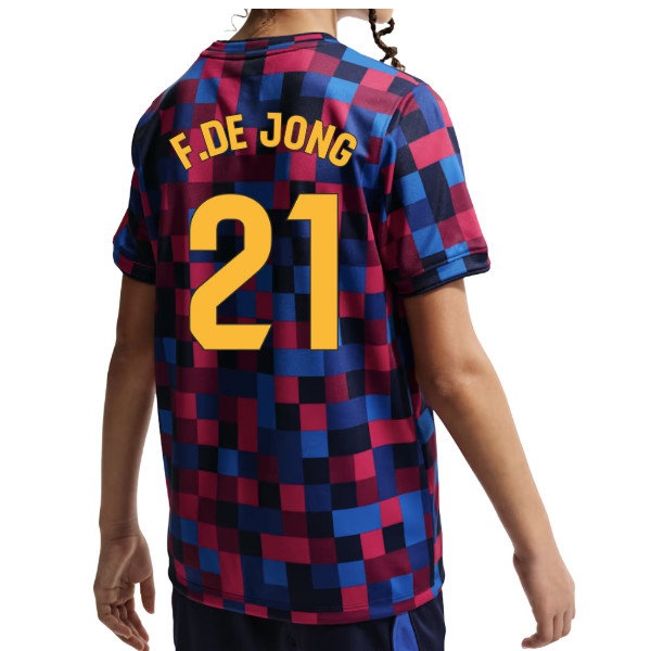 [LLS] 2026-2027 Barcelona Pre Match Shirt (Kids) (F.De Jong 21)