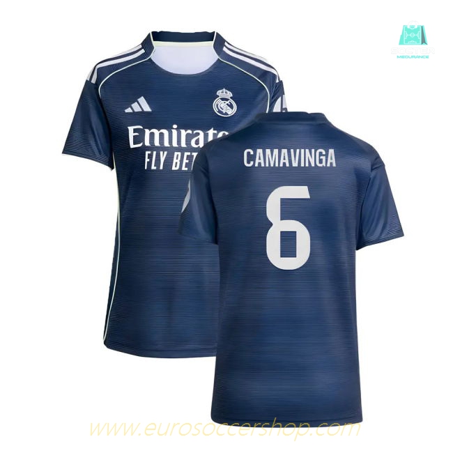 2025-2026 Real Madrid Authentic Away Shirt (Womens) (Camavinga 6)
