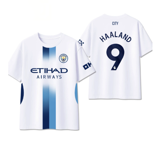 [FSOUK] 26/27 Manchester City All Black Founding Tribute Away Erling Haaland #9 Streetwear Premier League Jersey