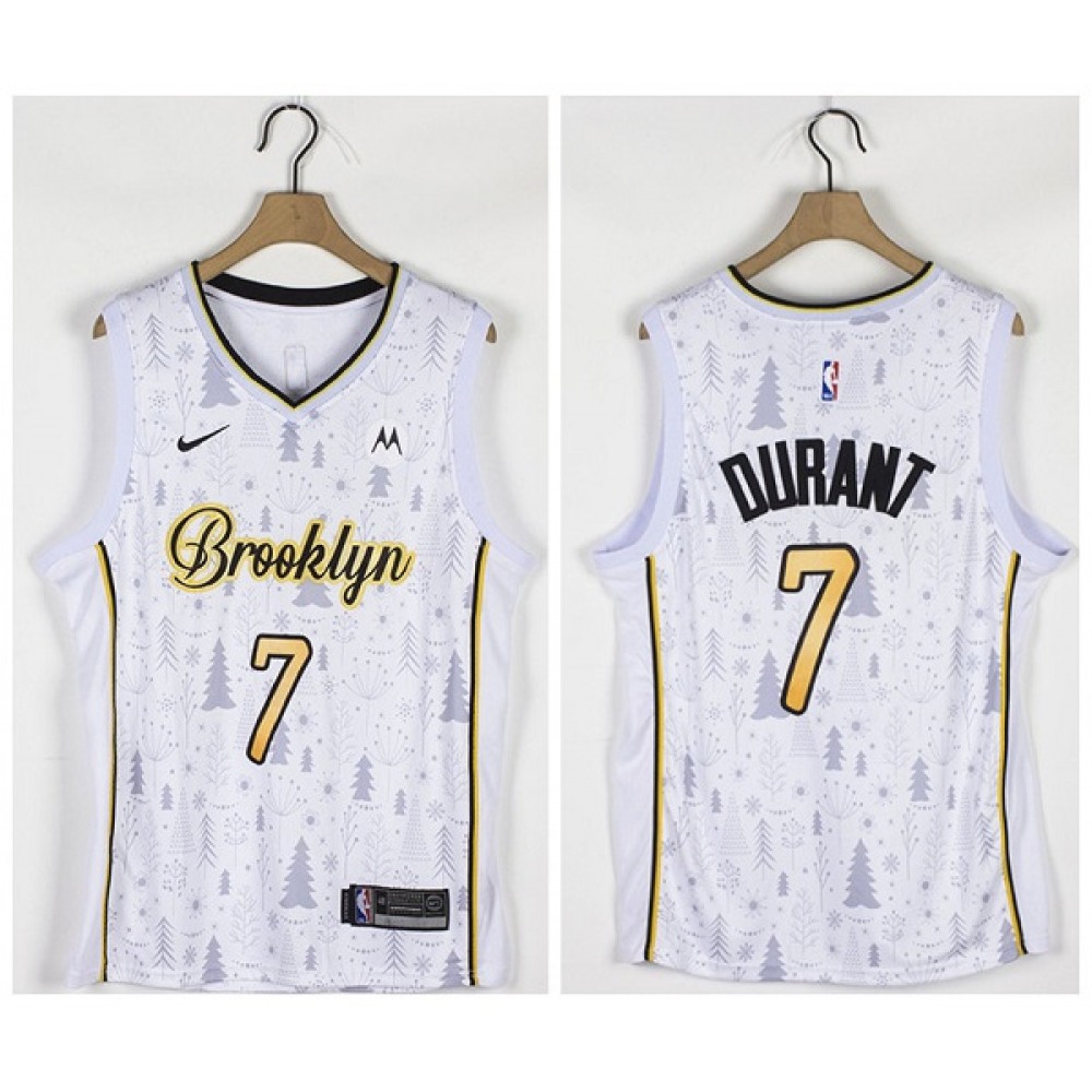 Durable Brooklyn Nets Kevin Durant7 Jersey White - Basketball Fan Gear