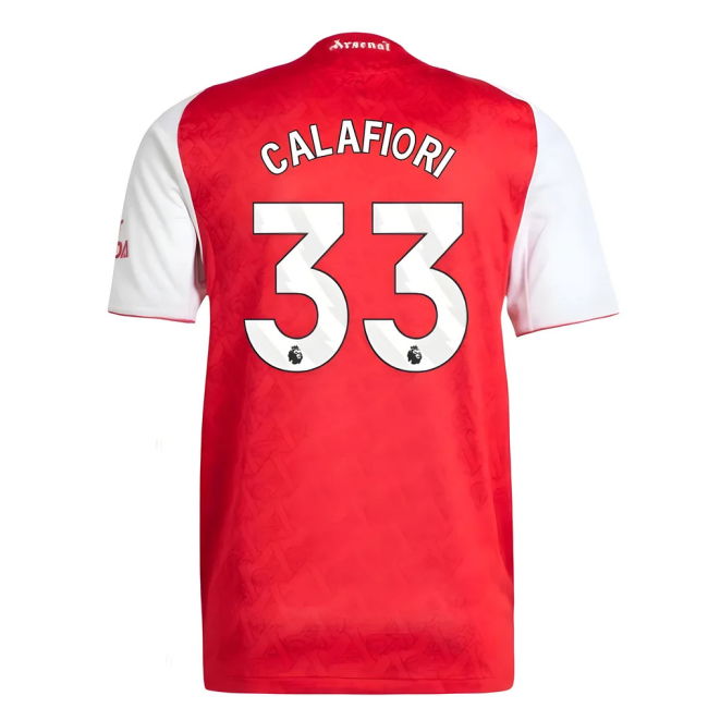Match Day Arsenal Arsenal Authentic Home Shirt Calafiori #33 Durab...