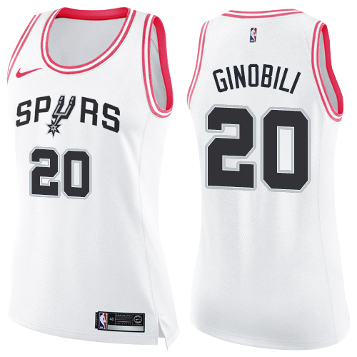 Spurs #20 Manu Ginobili Elite 2024 Icon NBA Jersey - White Swingman