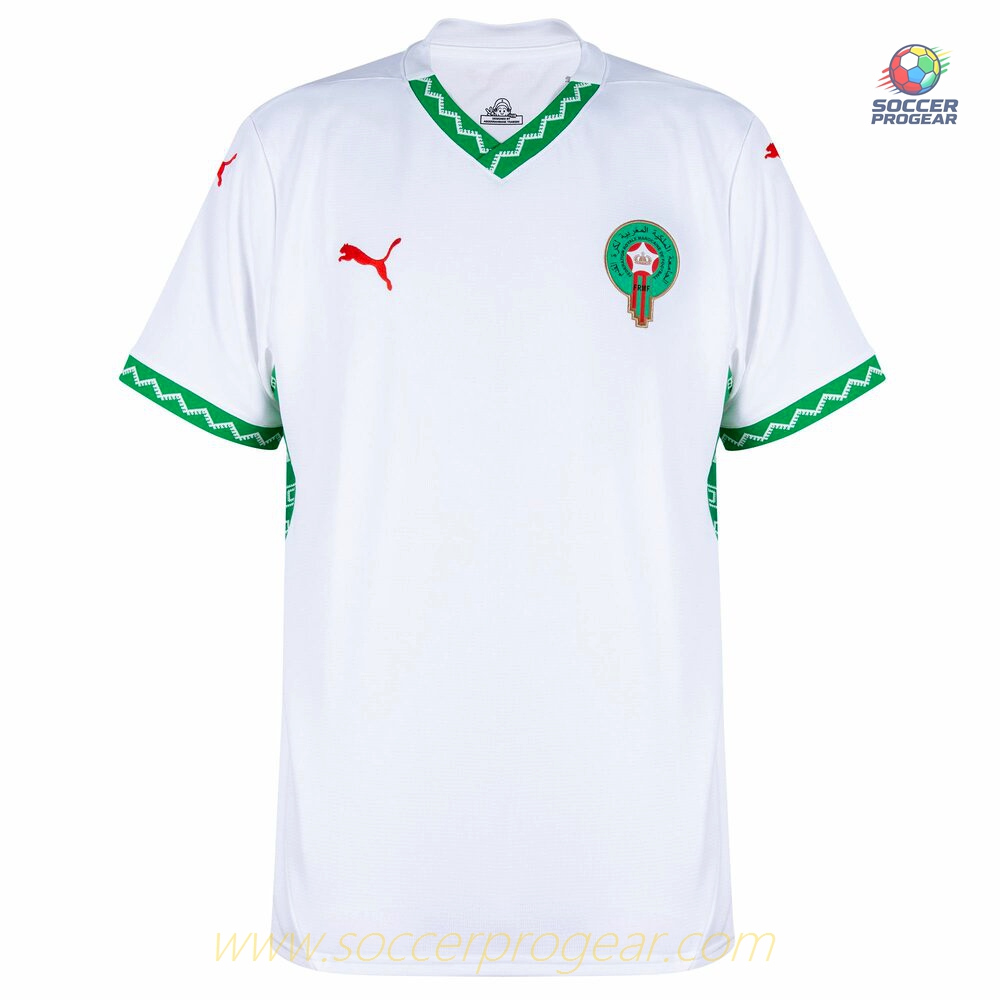Morocco Away Kids Soccer Uniform Team Jersey 2025 Collection 2026