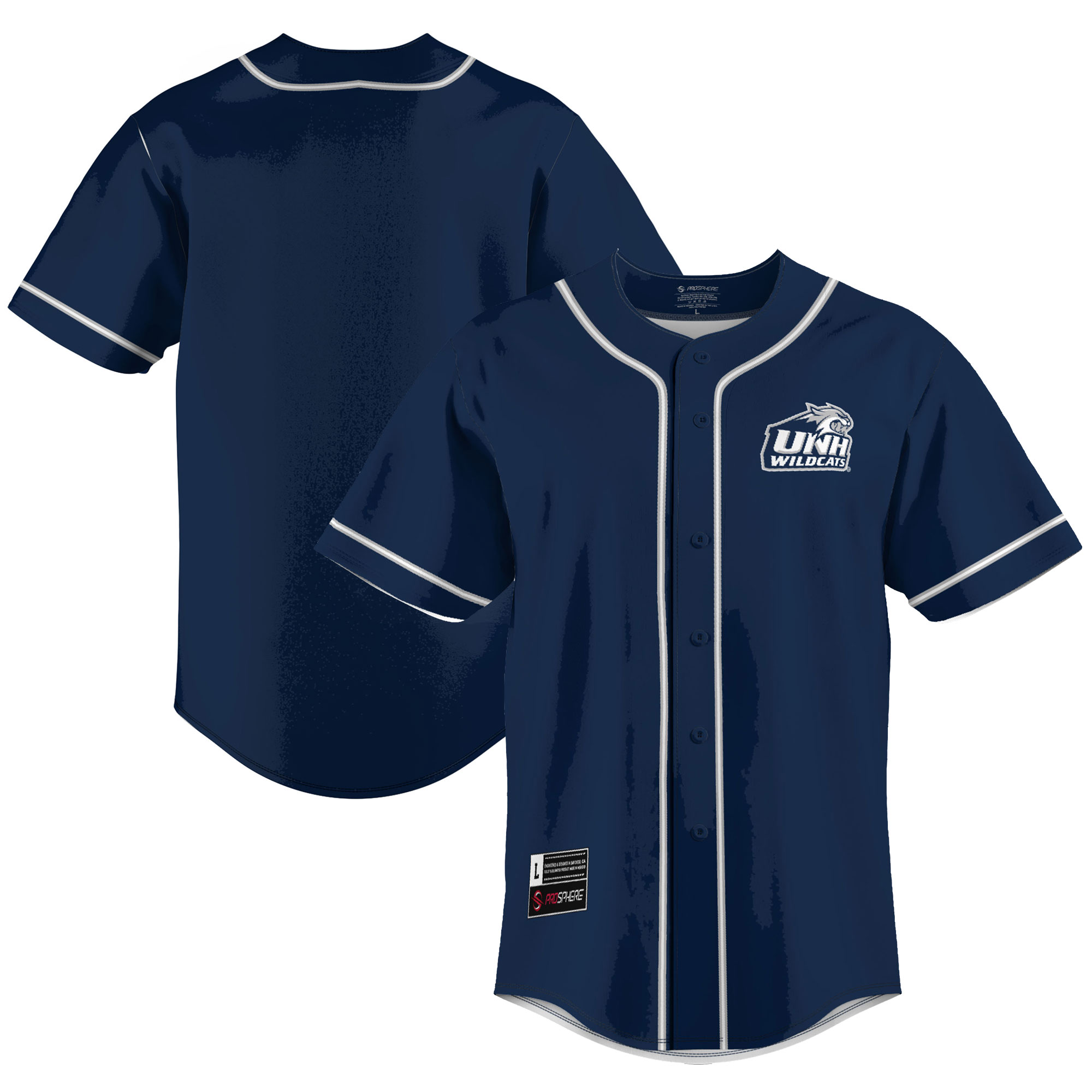 [NJP] Women's New Hampshire Wildcats GameDay Greats Lightweight Baseball Jersey - Blue