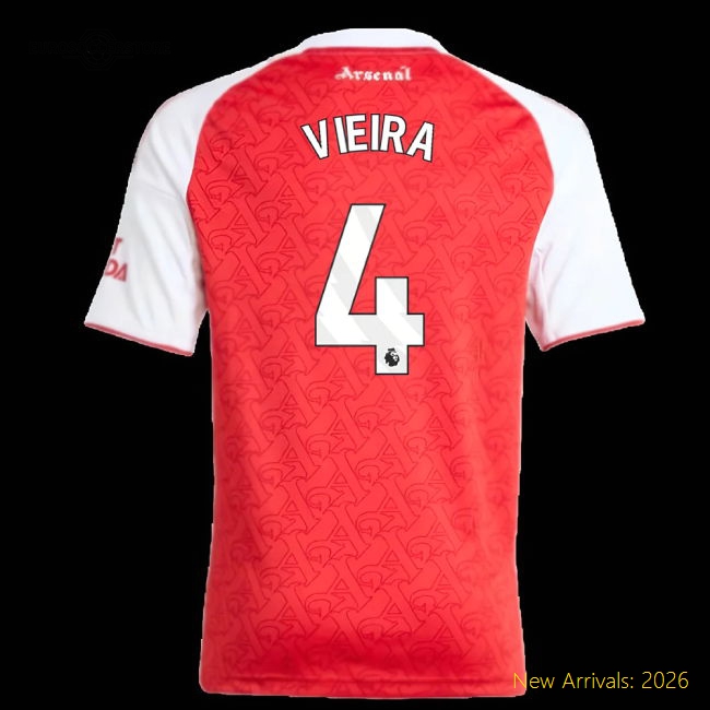 Arsenal Kids Vieira Non-toxic Jersey Drycell Breathable