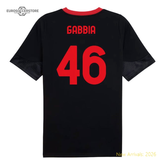 2025-2026 Ac Milan Training Football Jersey (black) (gabbia 46)