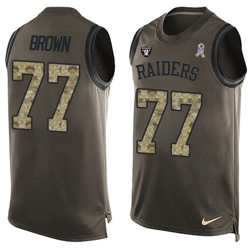 NFL O R Raiders #77 Trent Brown Brown Limited Jersey - -v8