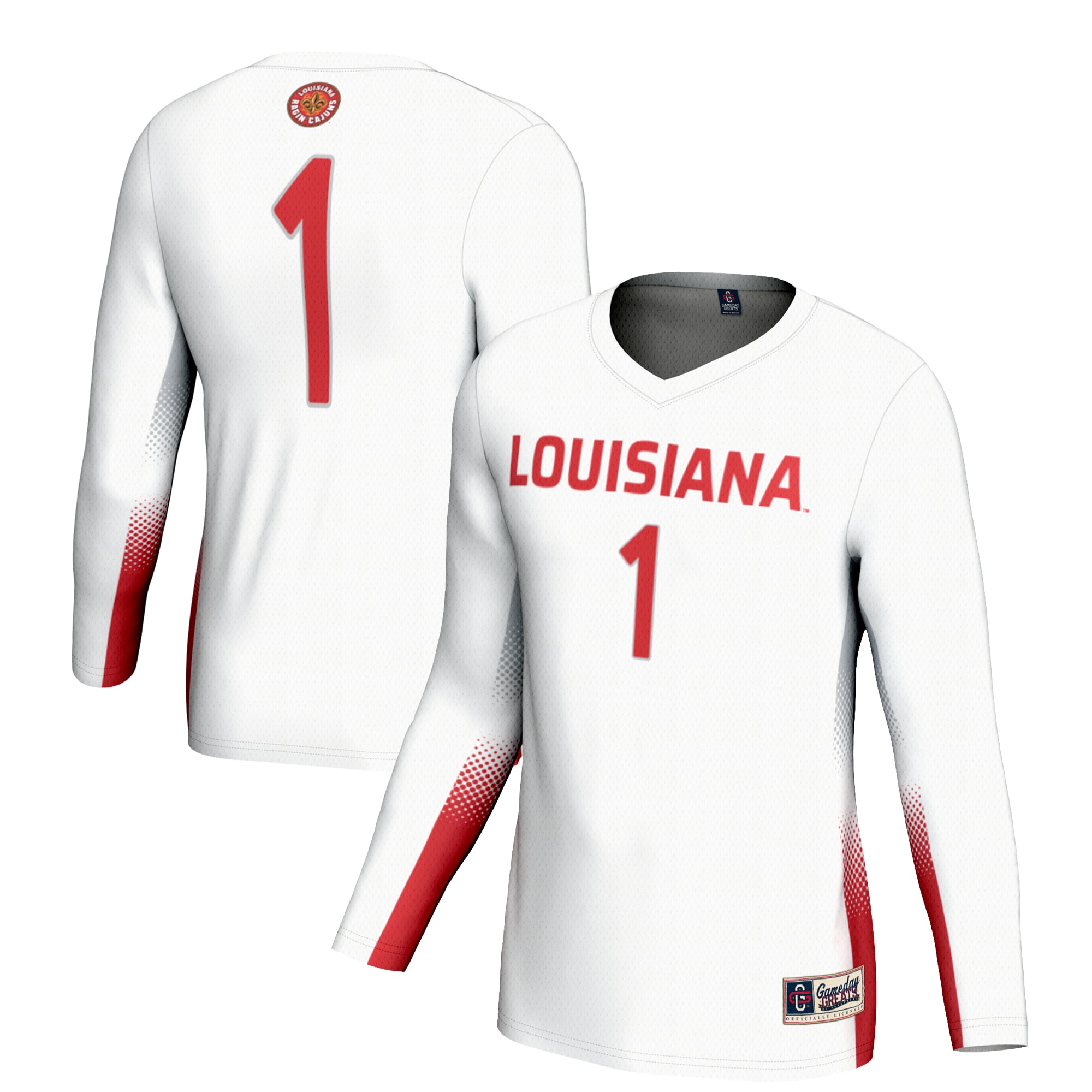 [NJP] Women's Louisiana Ragin' Cajuns GameDay Greats Lightweight Women's Volleyball Jersey - White