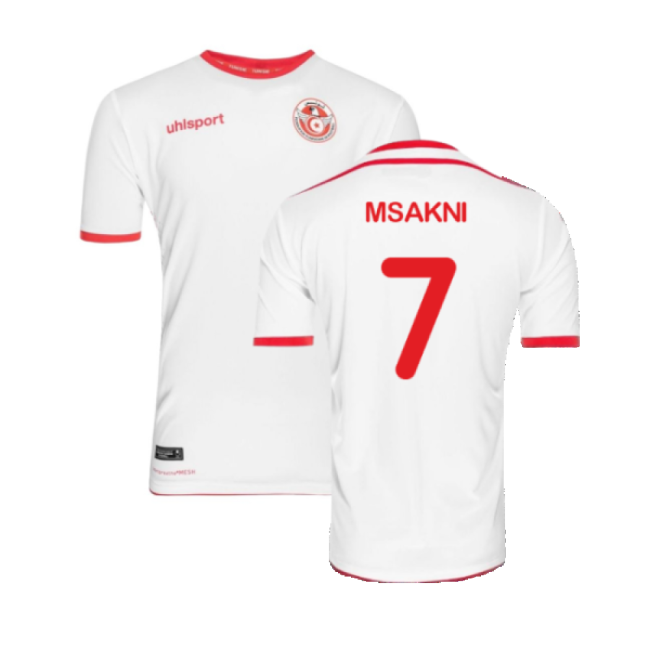 Match-Ready Tunisia 2018 Home Shirt ((Excellent) M) (Msakni 7)
