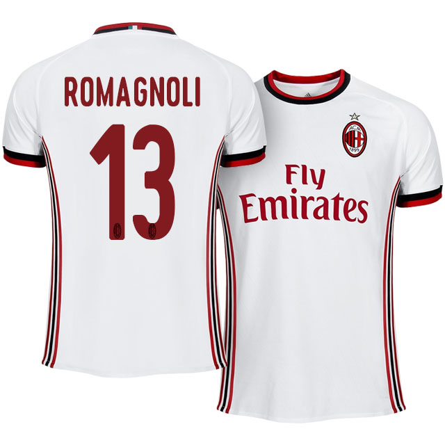 AC Milan Away 201718 Alessio Romagnoli 13 Shirt - Official Replica