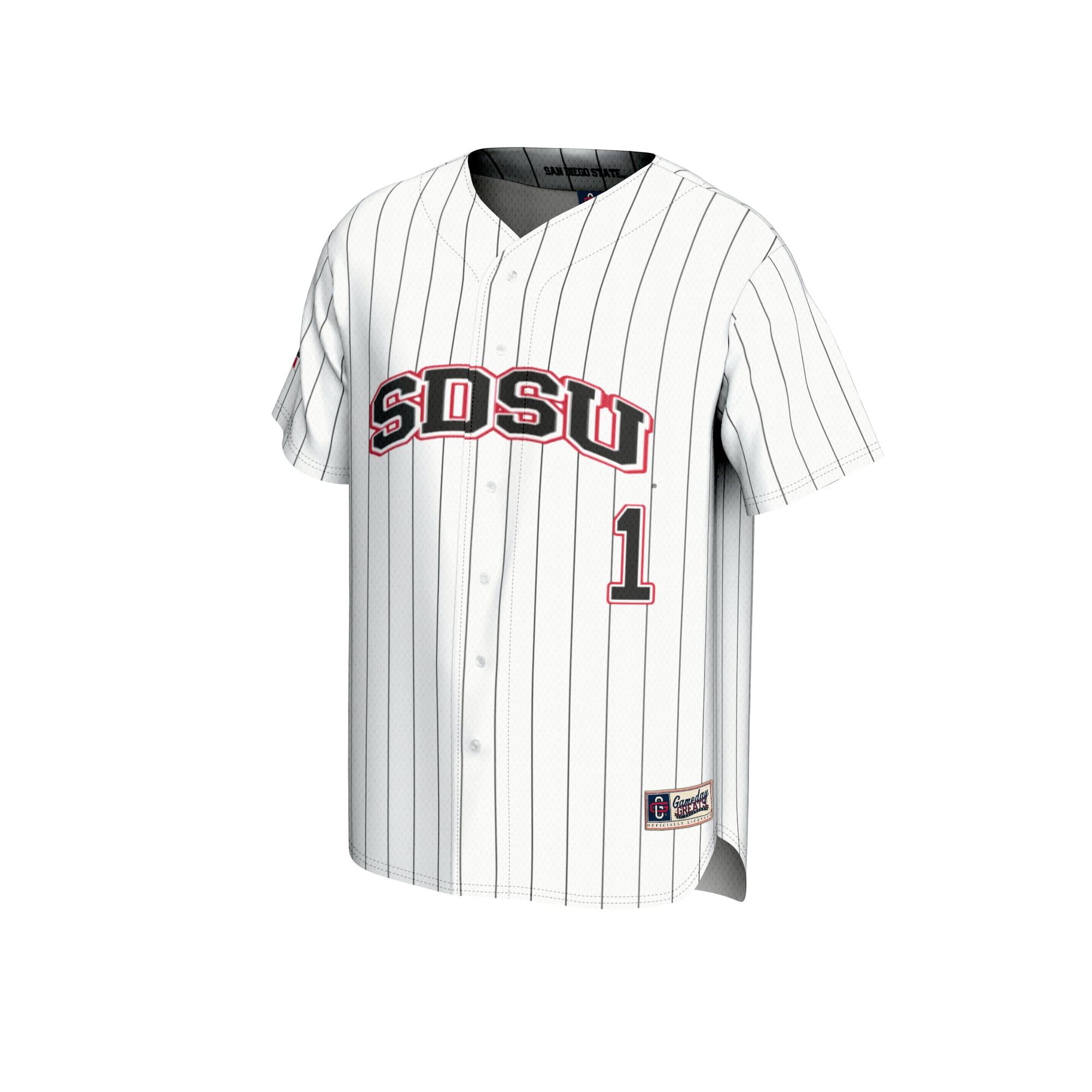 #1 San Diego State Aztecs GameDay Greats Youth Lightweight Baseball Fashion Jersey - White