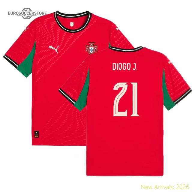 Portugal Womens Team Home Kit 2025-2026 Game Wear Jersey