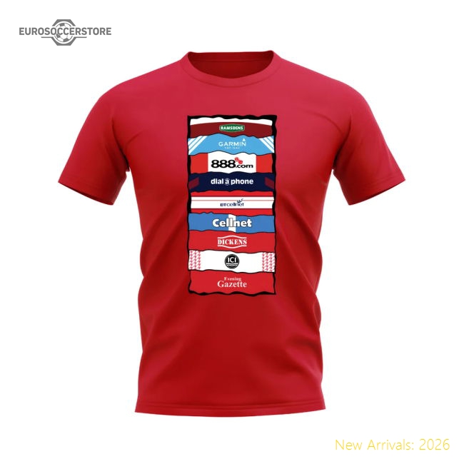Exceptional Middlesbrough Sponsor History T-shirt (red)