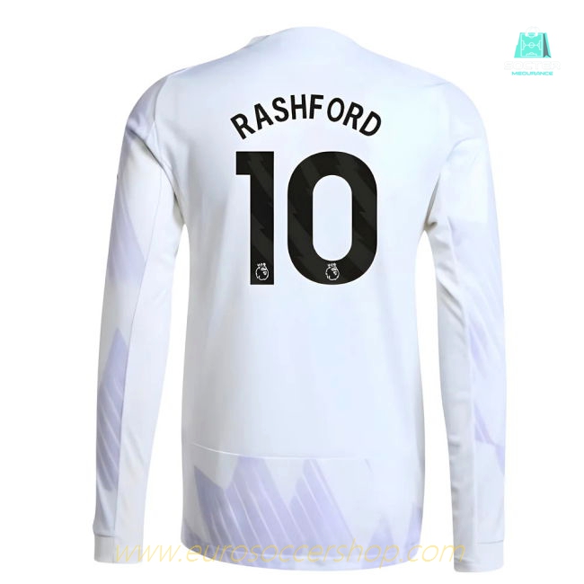 2025-2026 Man Utd Authentic Long Sleeve Away Shirt (Rashford 10)
