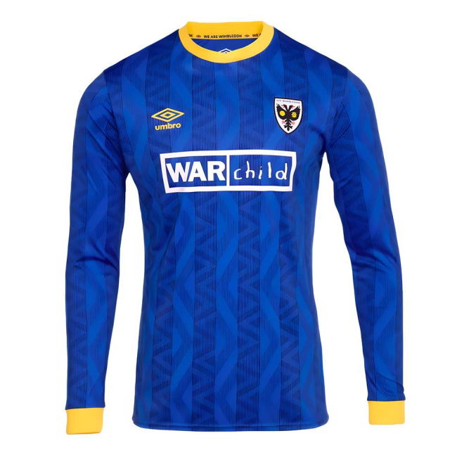 Home Shirt for AFC Wimbledon Long Sleeve 2024-2025 (Unisex