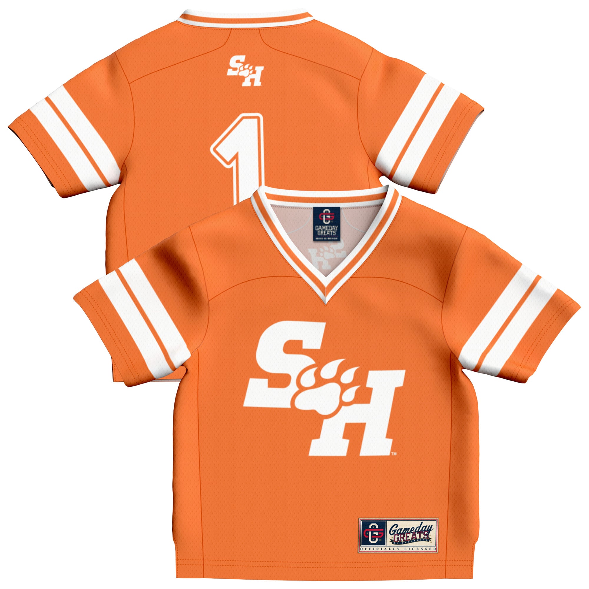 Toddler #1 Orange Sam Houston State Bearkats Collegiate Football Fashion Jersey