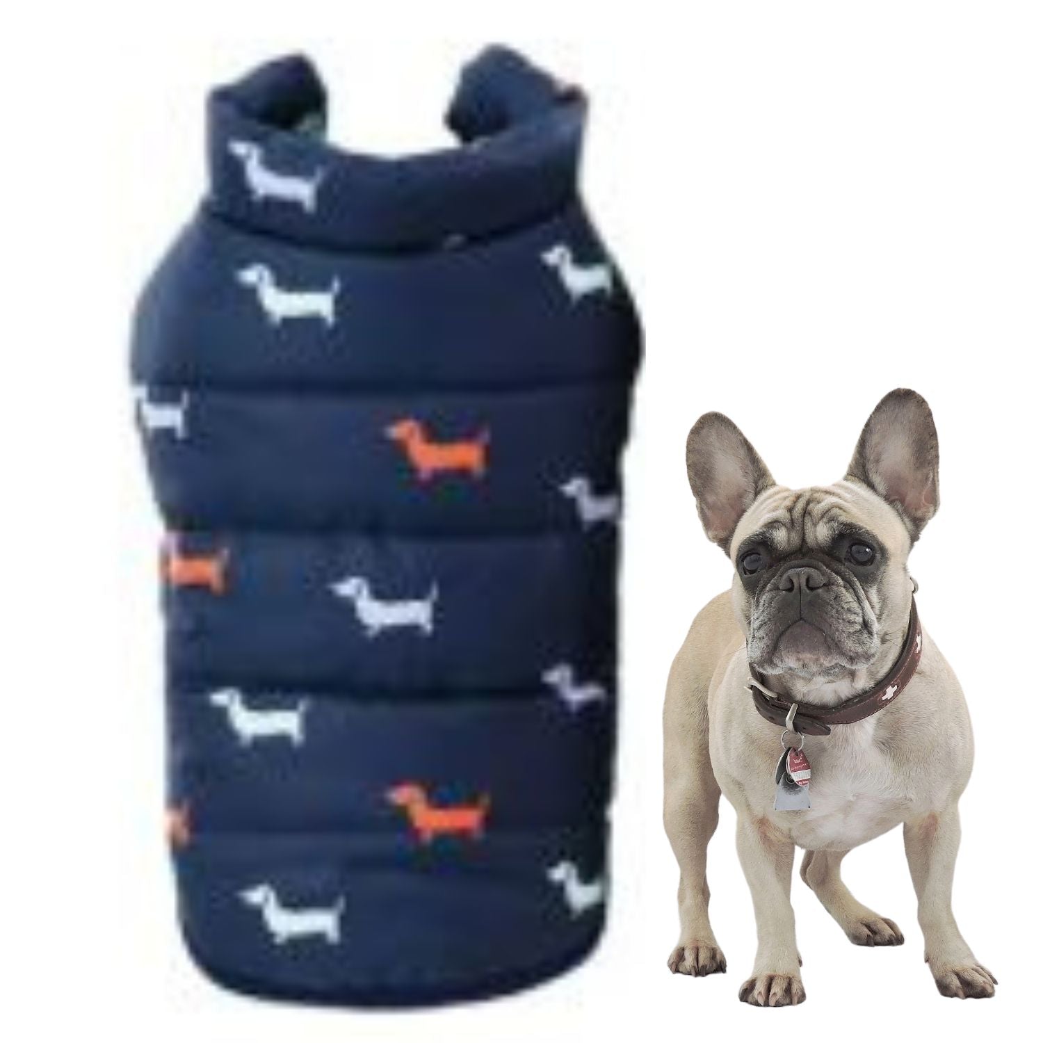 Puffer Jacket For French Bulldogs For French Bulldogs | Non-slip Design