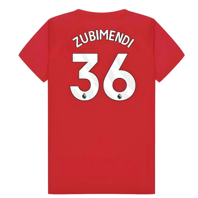 2022-22 Arsenal Home Shirt with Zubimendi 36 M S L Kids Men