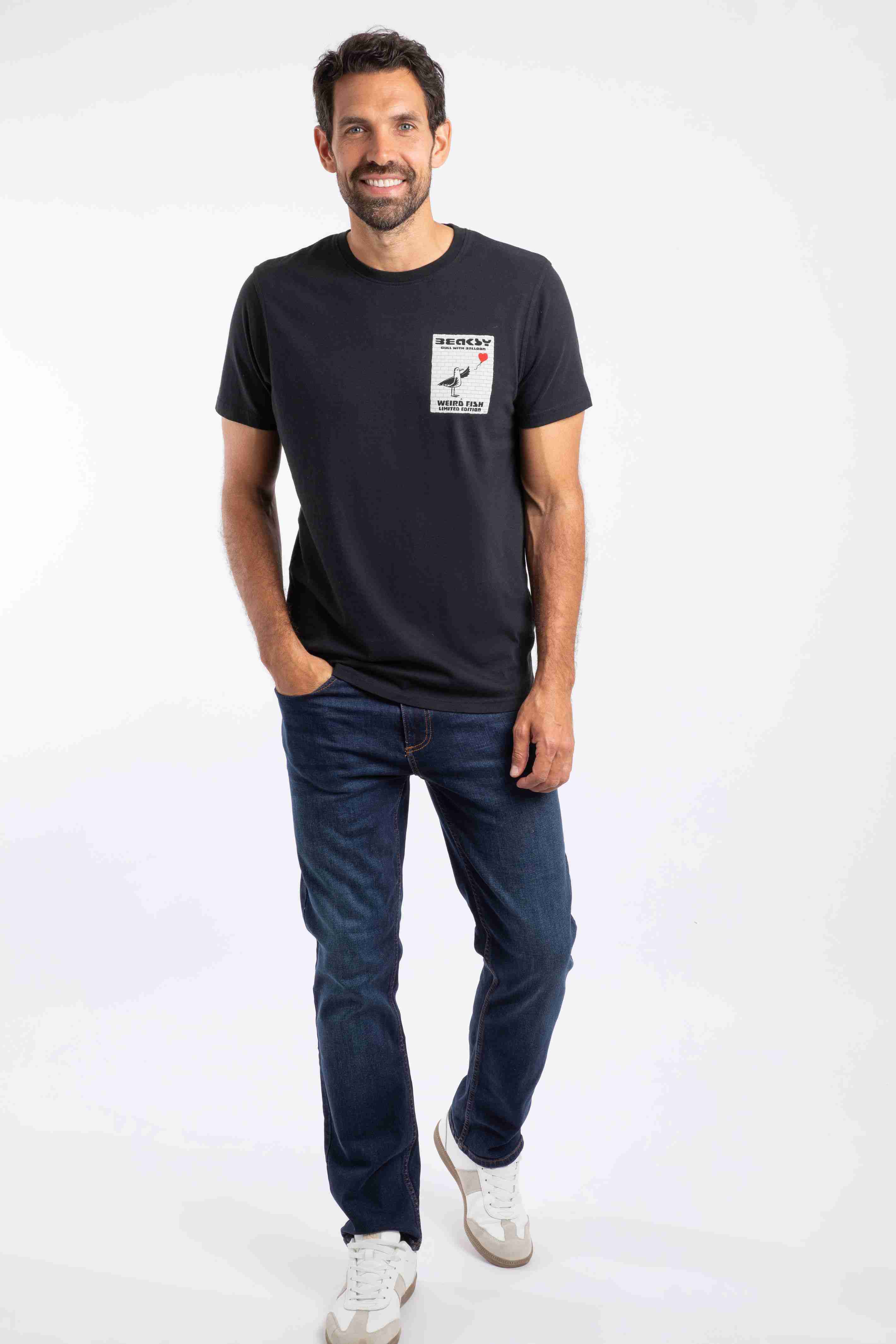 Beaksy Back Print Artist T-Shirt Black