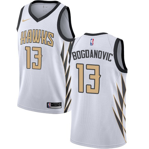 Top-Grade ATL #13 Bogdan Bogdanovic 2018 City NBA Swingman Jersey