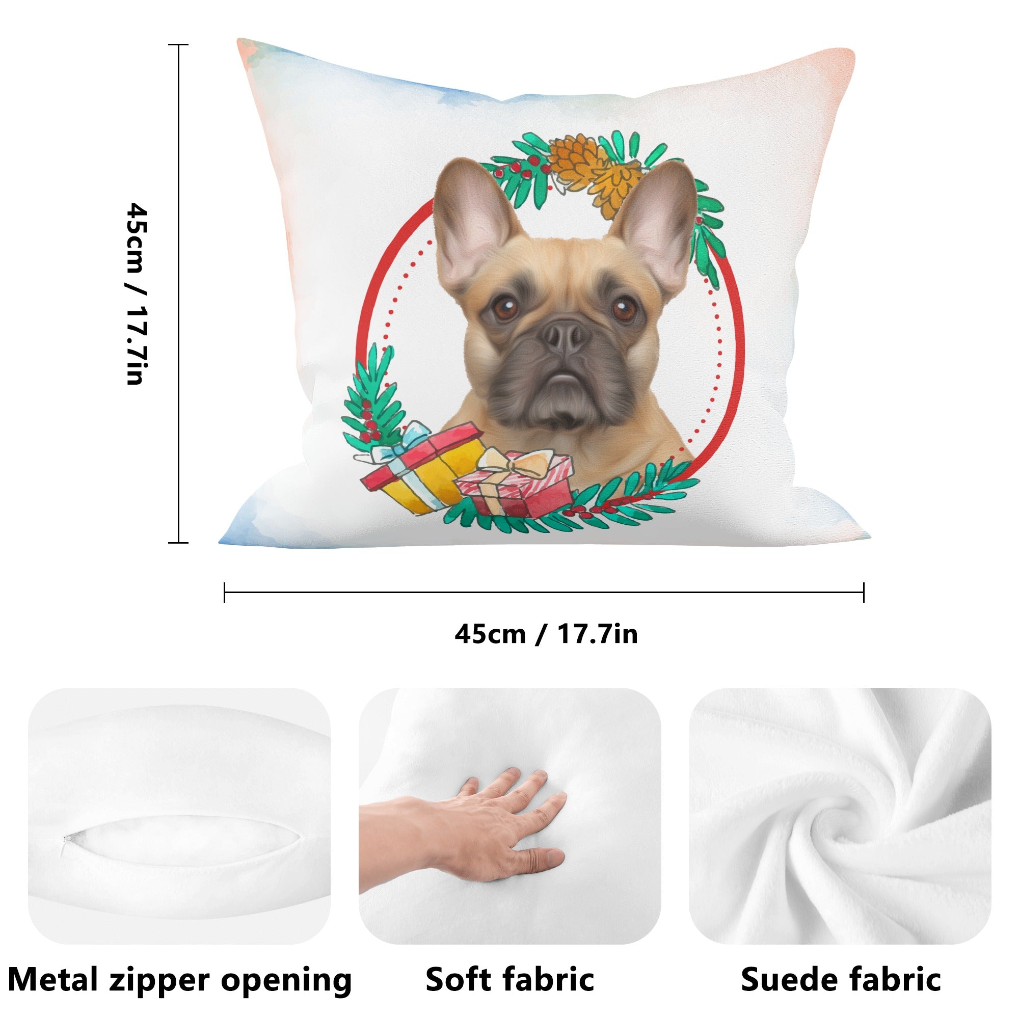 Custom - Non-slip Pillow With Frenchie Picture Pet Gear | Comfort Fit