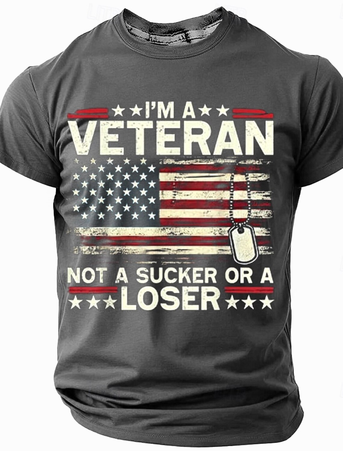 4th of July 2026 250th Memorial Day Men's Patriotic Vintage Patriot 3D Print Veteran Crew Neck Short Sleeve T-Shirt