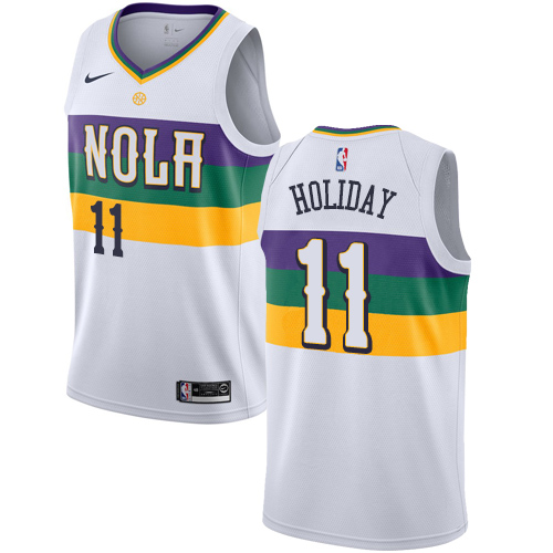 Pelicans White Orleans Pelicans #11 Nike Jersey - Economical