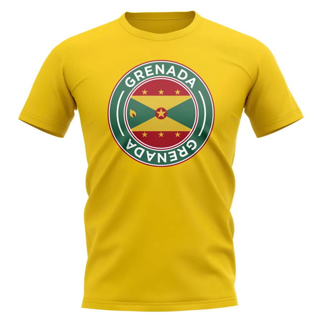 Premium-Quality Grenada Football Badge T-Shirt (Yellow)