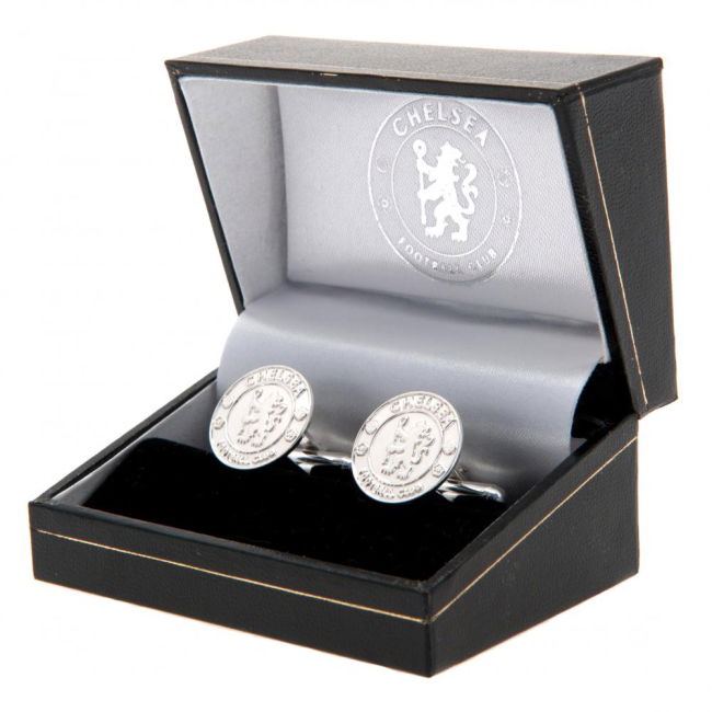 Chelsea FC Sterling Silver Crest Cufflinks