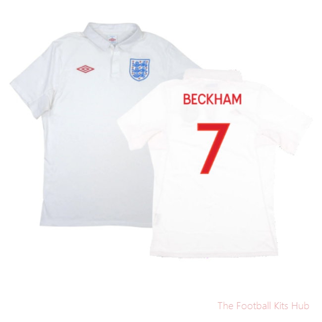 England 2010-12 Home Shirt (XL) (Good) (BECKHAM 7)