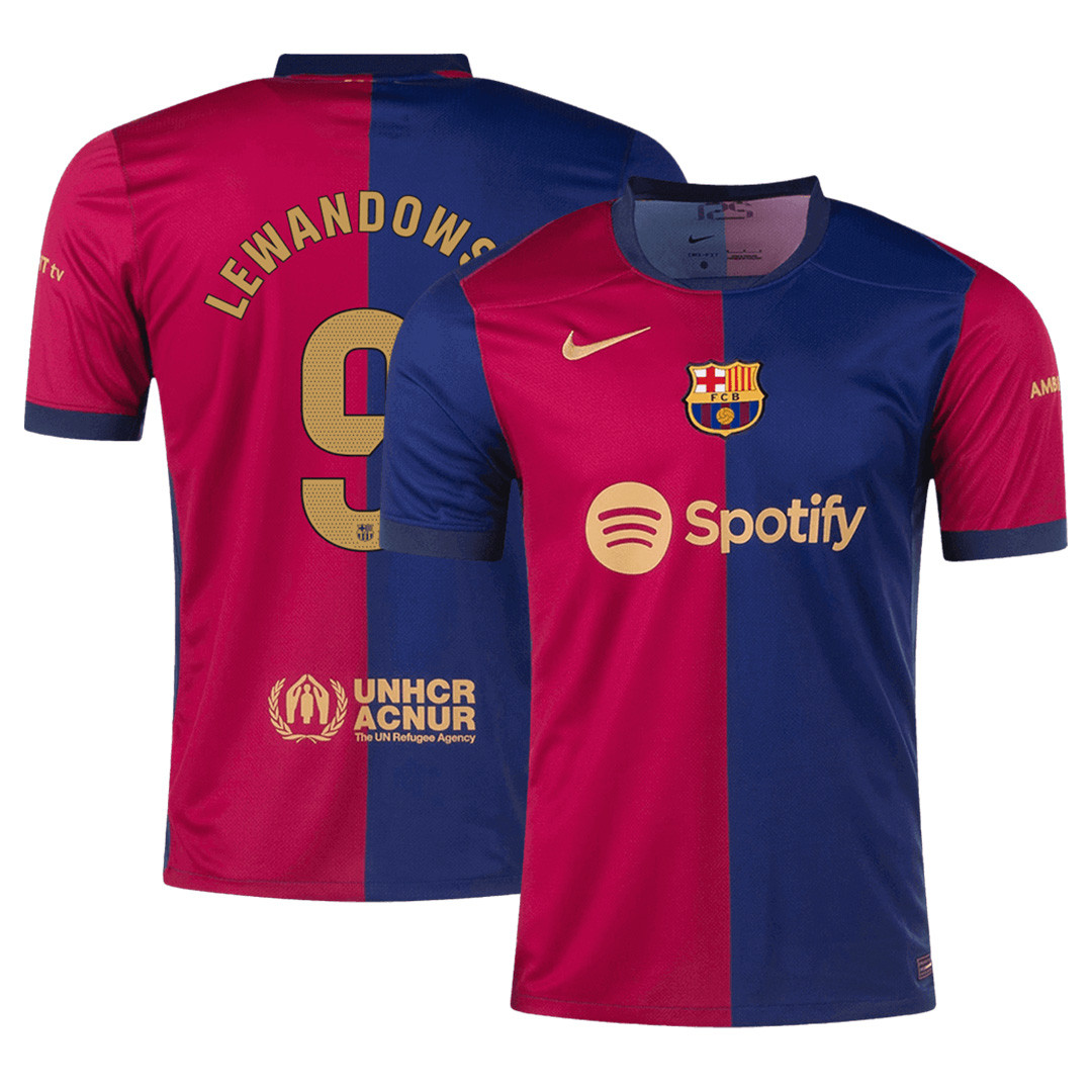 Barcelona 2425 Home Shirt LEWANDOWSKI 9 - Official Replica 12013