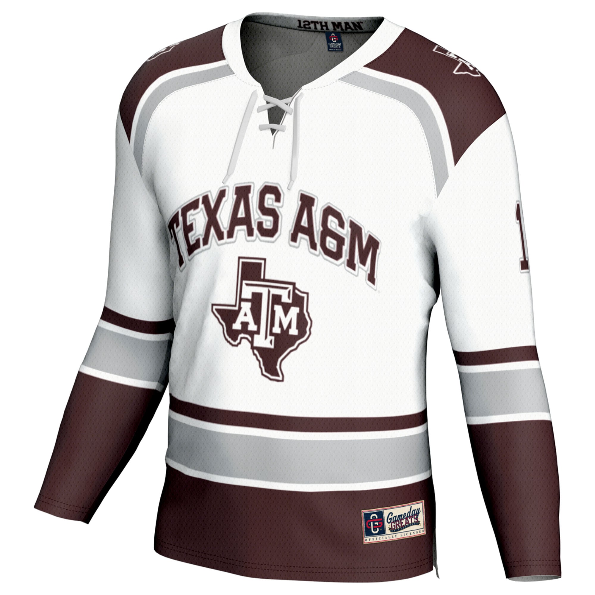 [NJP] Texas A&M Aggies GameDay Greats Youth Hockey Fashion Jersey - White