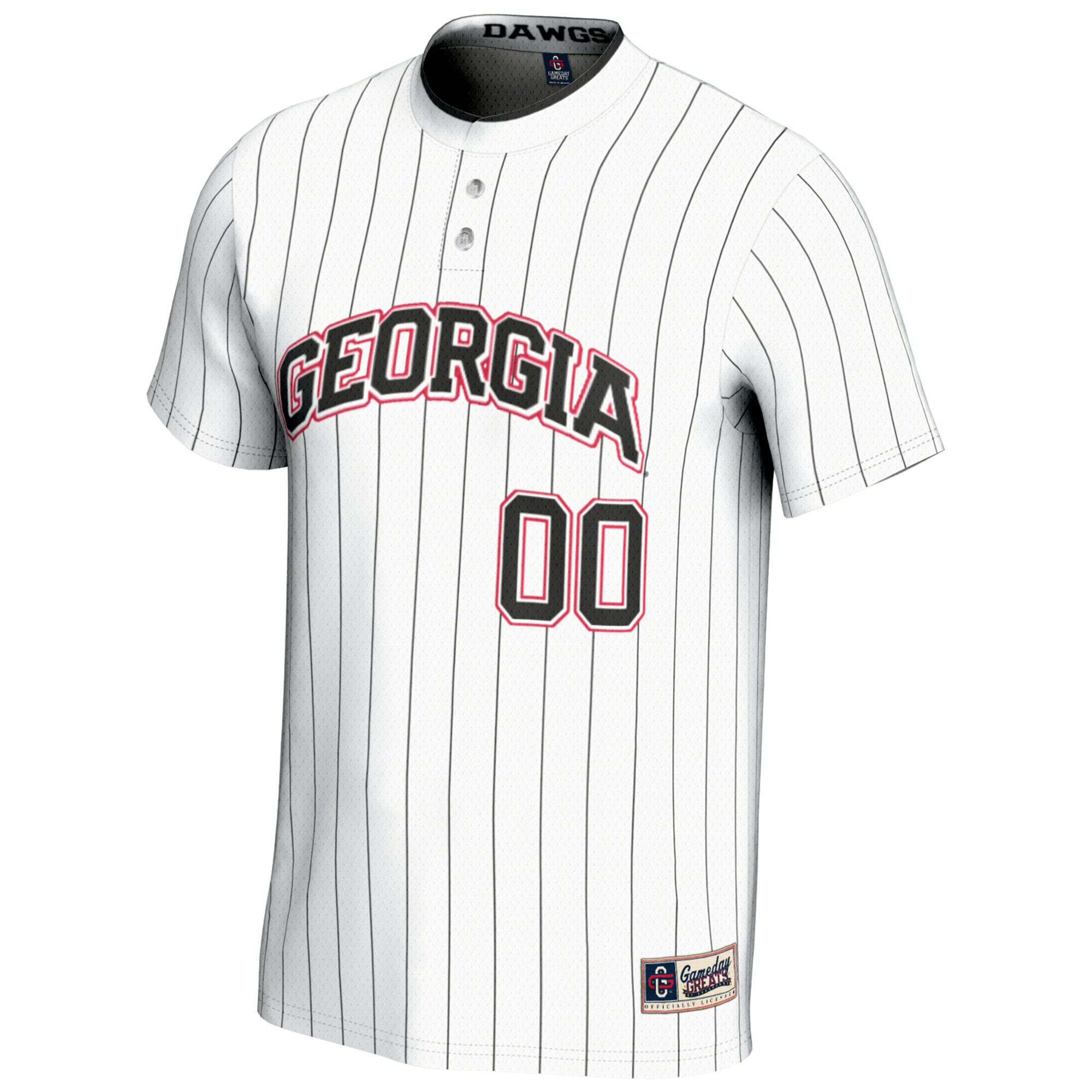 [NJP] Georgia Bulldogs GameDay Greats Unisex NIL Pick-A-Player Lightweight Softball Jersey - White