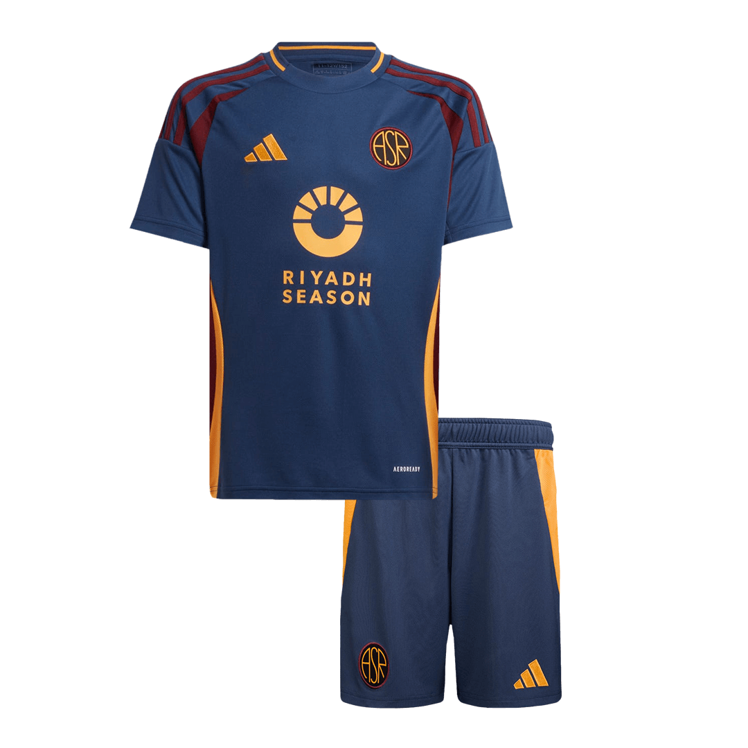 Kid's Roma Third Away Soccer Jersey Kit(Jersey+Shorts) 2024/25Authenti