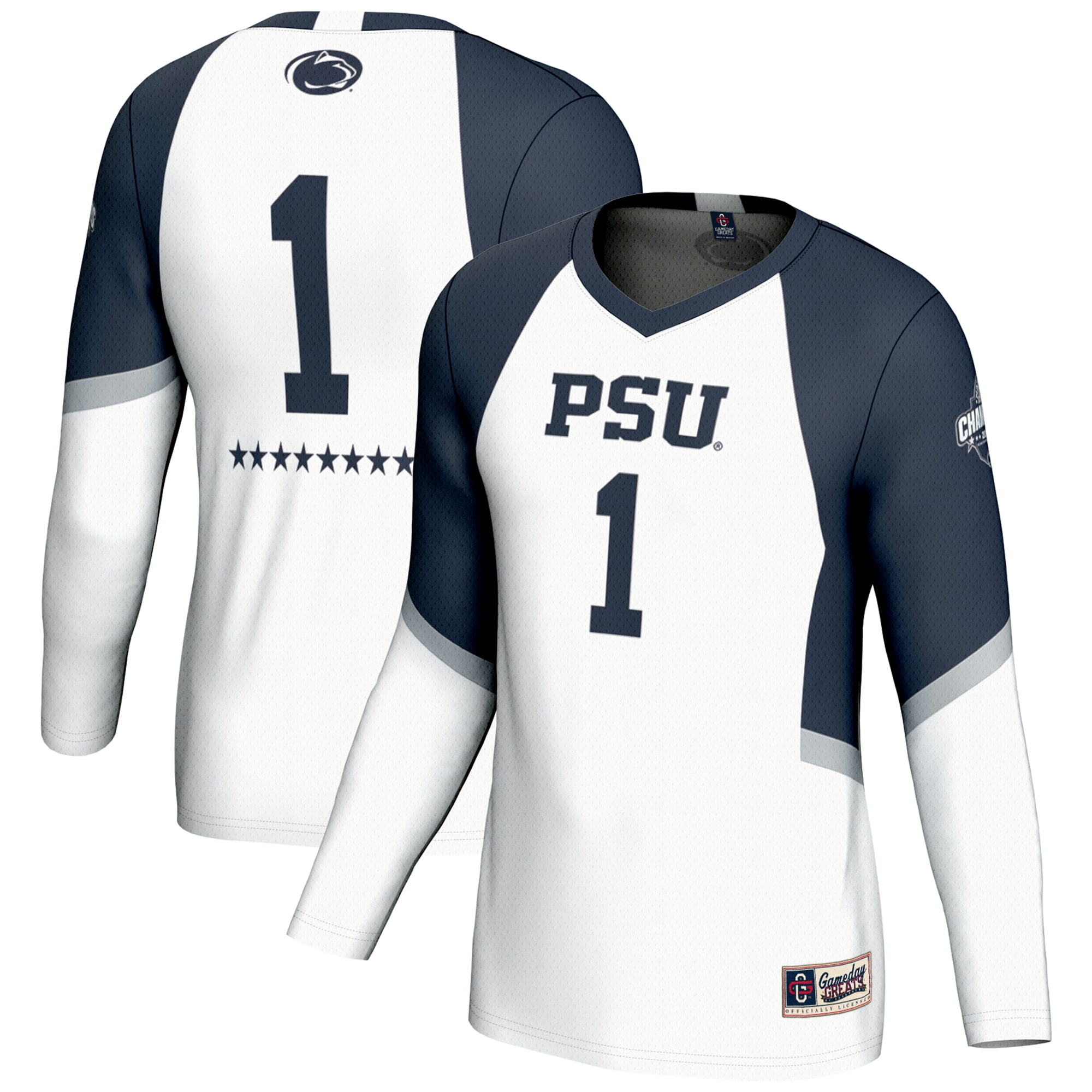 [NJP] Penn State Nittany Lions GameDay Greats Youth 2024 NCAA Women's Volleyball National Champions Lightweight Fashion Jersey - White