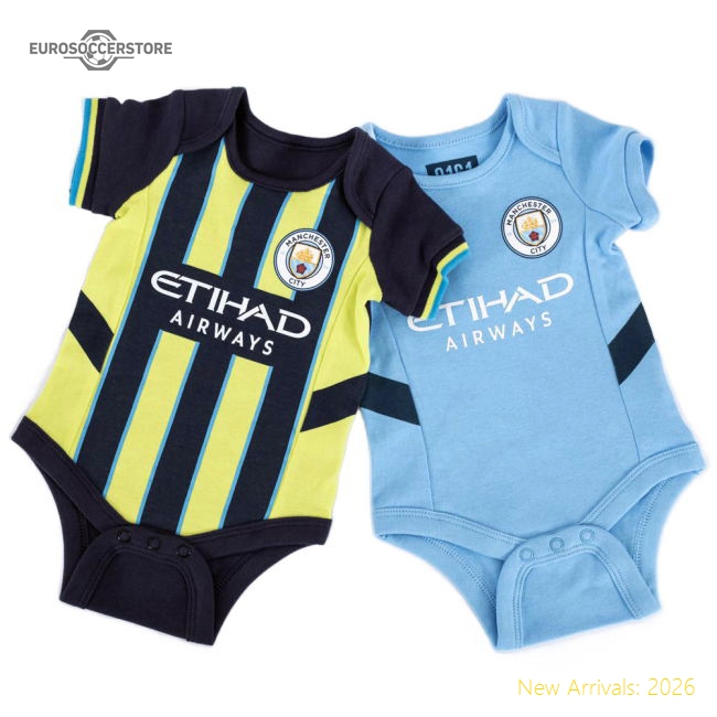 Premium Manchester City Fc 24/25 Season 2 Pack Bodysuit 6-9 Mths