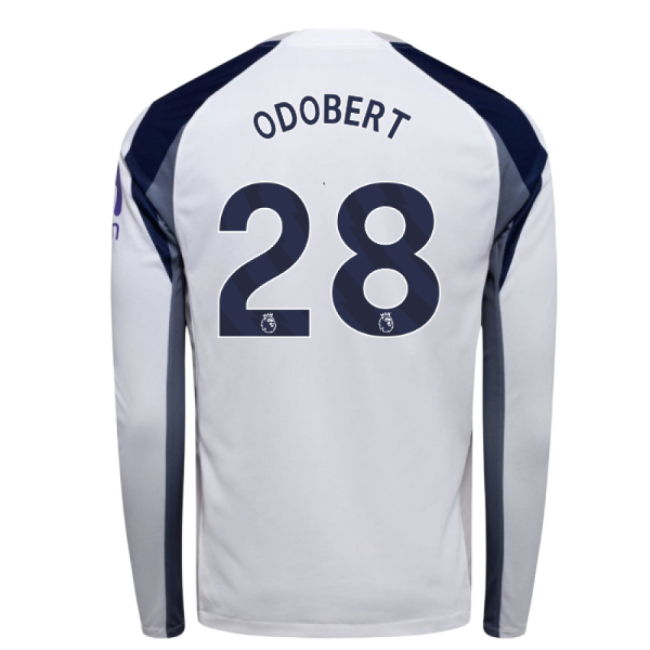 Outstanding 2025-2026 Spurs Long Sleeve Home Shirt (odobert 28)