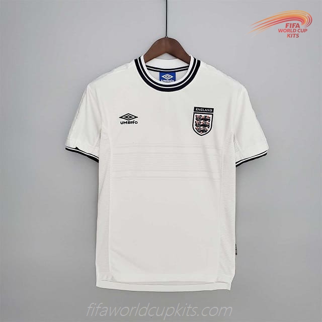 England 2000 year Home White Soccer Uniform