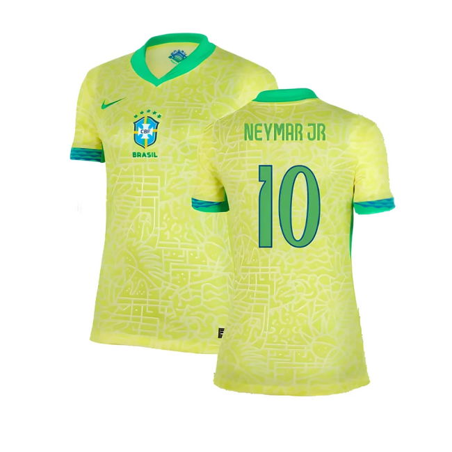Jersey 2024-2025 Brazil Home Shirt (Womens) (Neymar Jr 10)